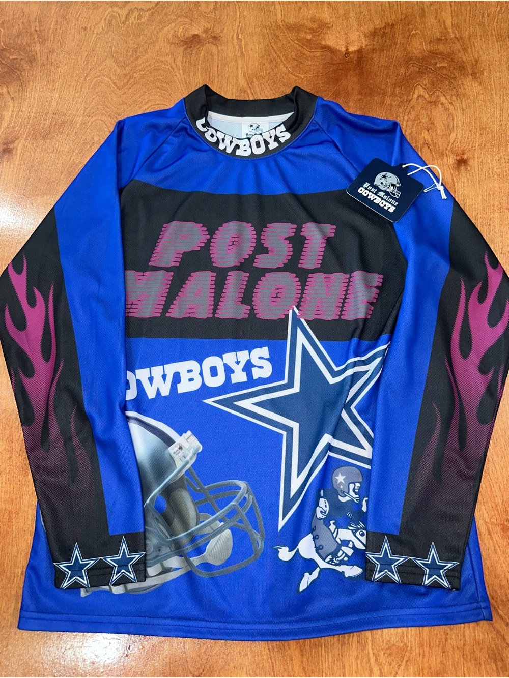 Post Malone Dallas Cowboys Long Sleeve Jersey